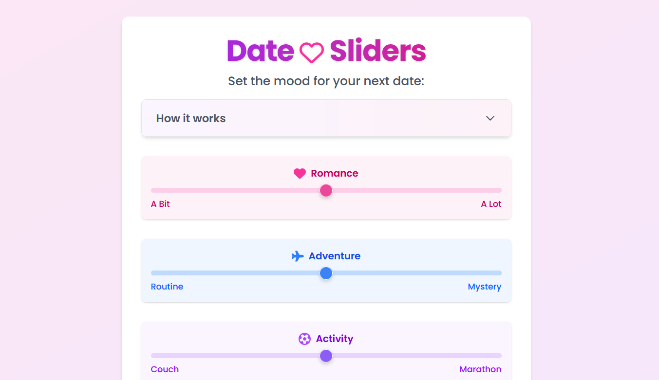 Date Sliders - Web App image
